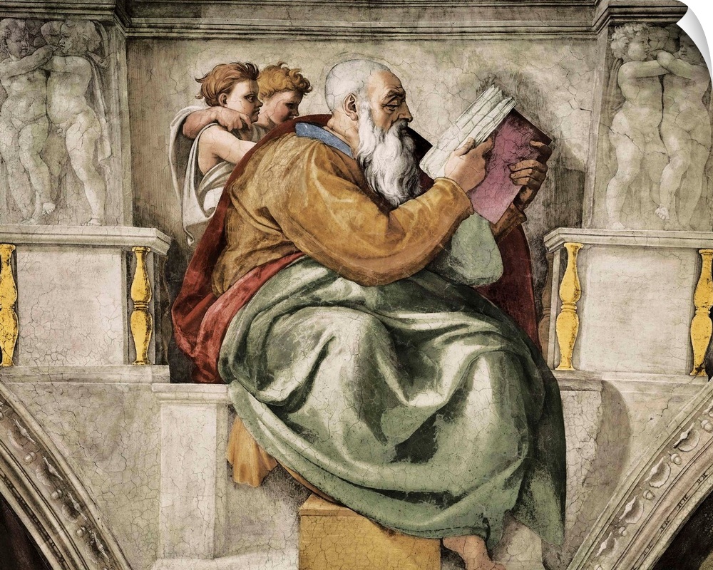 Sistine Chapel, Detail with Zachariah
