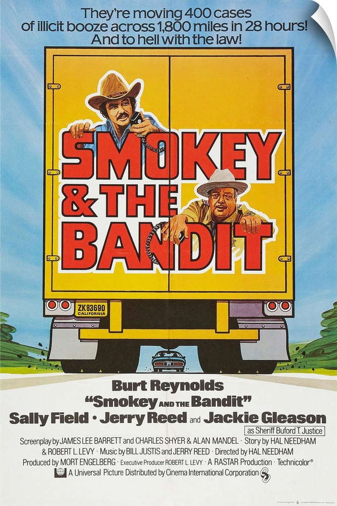 SMOKEY AND THE BANDIT, Burt Reynolds (top), Jackie Gleason, 1977
