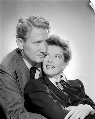 Spencer Tracy and Katharine Hepburn in Without Love - Vintage Publicity Photo