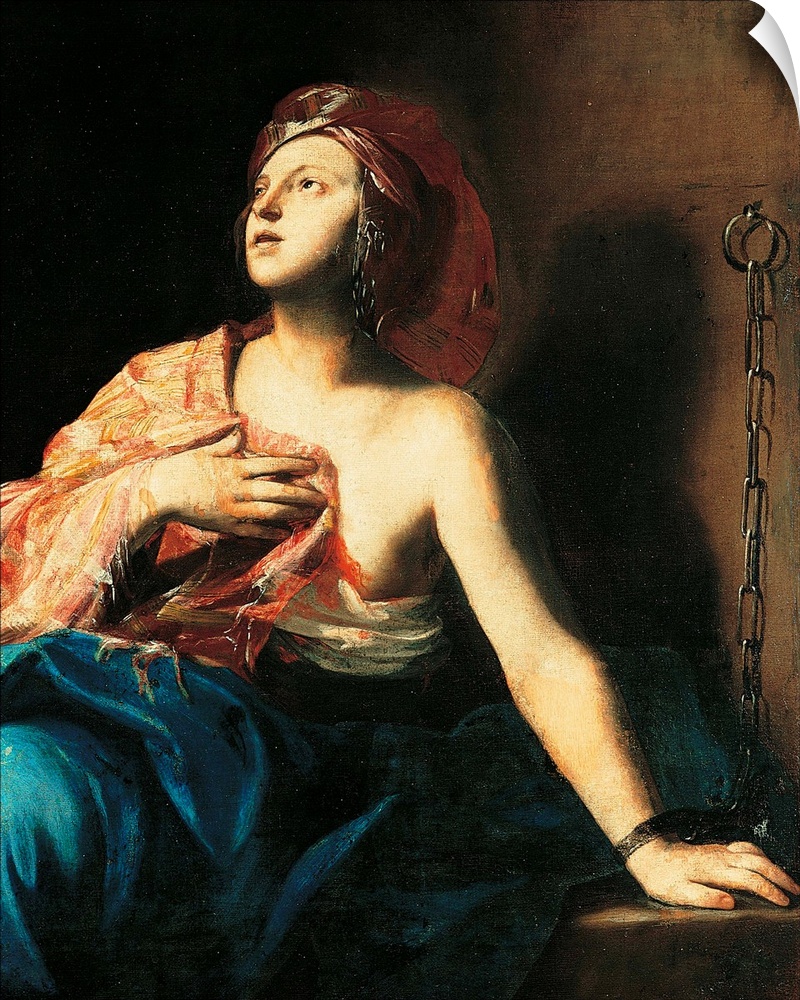 St Agatha in Prison, by Massimo Stanzione, 1630, 17th Century, oil on canvas, - Italy, Campania, Naples, Capodimonte Natio...