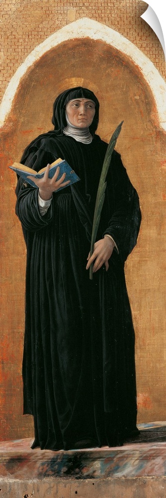 Originally detail of Polyptych of St. Luke, c.1449. First lower left side panel.