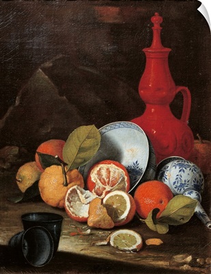 Still Life, Bucchero, Porcelain, Oranges And Lemons, 1700-1720.
