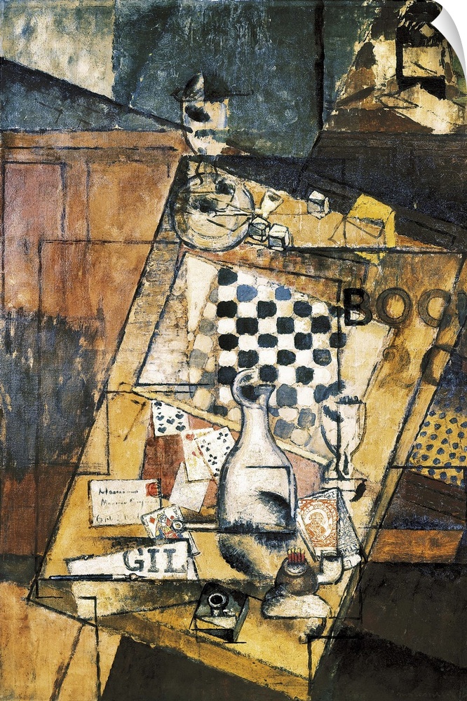 MARCOUSSIS, Ludwig Casimir Ladislas Markus (1878-1941). Still Life with Chessboard. 1912. Cubism. Oil on canvas. FRANCE. P...