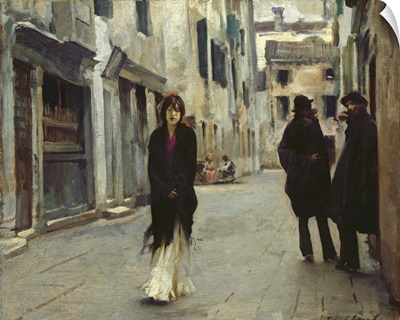Street in Venice, by John Singer Sargent, 1911, American painting