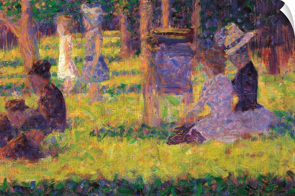 Study for A Sunday Afternoon on the Island of La Grande Jatte, by Georges Seurat, 1884, 19th Century, canvas, cm 16 x 25 -...