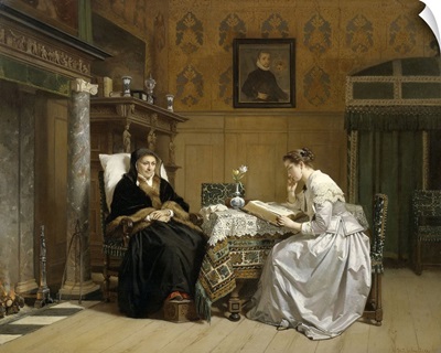 Sunday Morning, by Hendrik Jacobus Scholten, c. 1865-68. Dutch painting, oil on panel