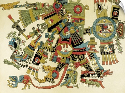 Tezcatlipoca, Aztec Lord of Days, War, Heaven and Earth, antagonist of Quetzalcoatl
