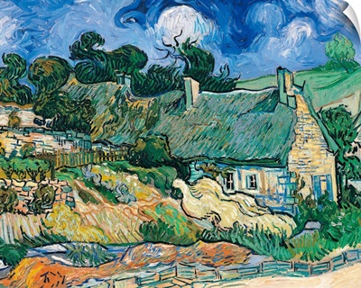 Thatched Cottages at Cordeville, by Vincent Van Gogh, 1890. Musee d'Orsay, Paris, France