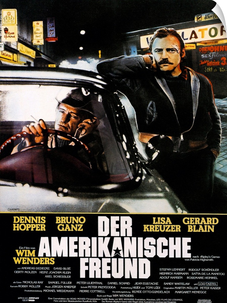 The American Friend, (aka Der Amerikanische Freund), Dennis Hopper, Bruno Ganz, 1977.