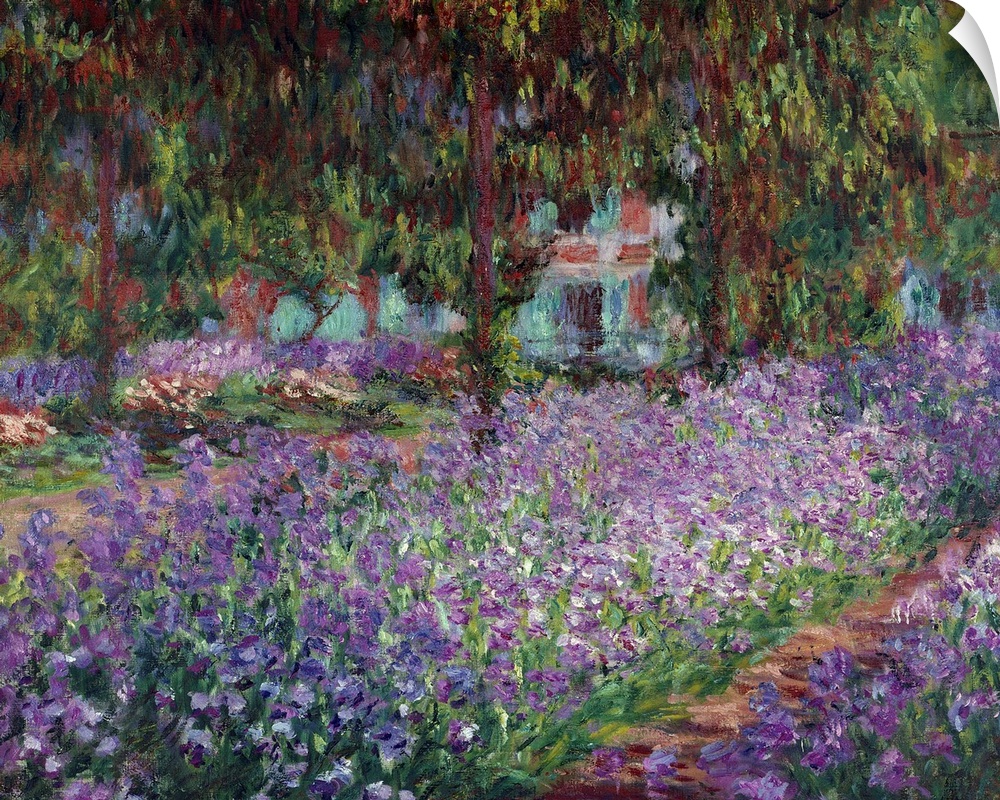 4293, Claude Monet, French School. The Artist's Garden at Giverny. 1900. Oil on canvas, 0.81 x 0.92 m. Paris, musee d'Orsa...