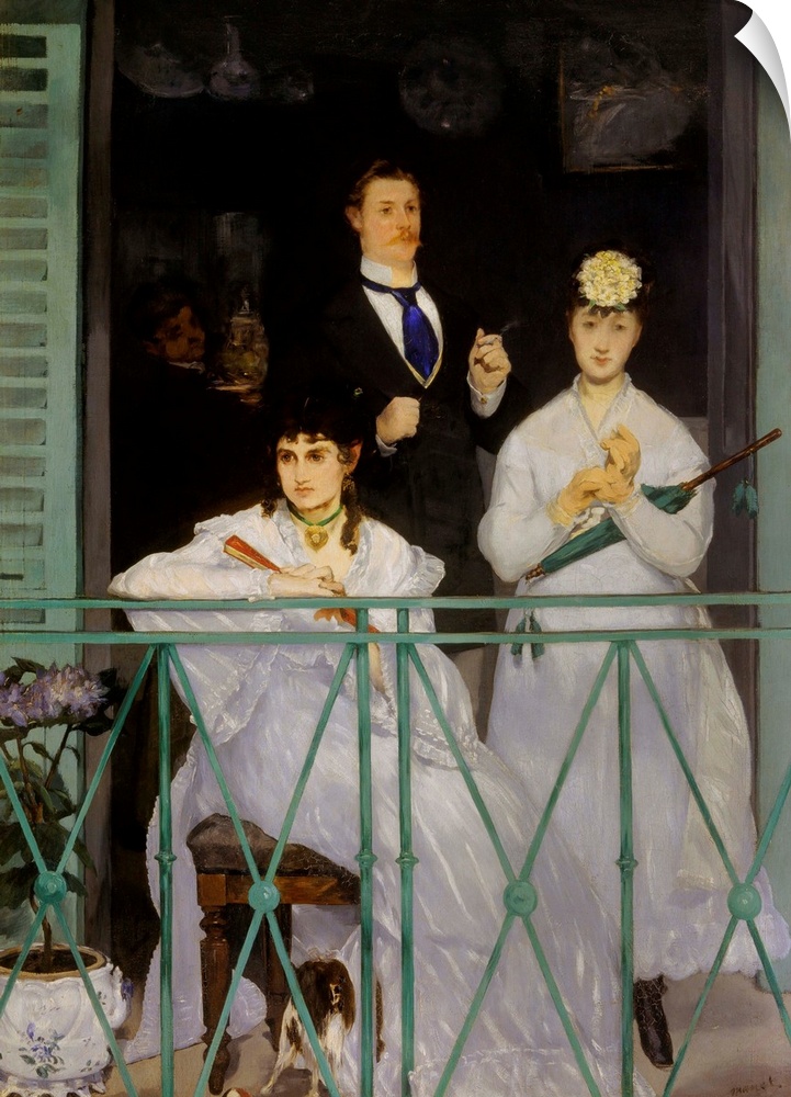 Edouard Manet, French School. The Balcony. 1868-1869. Oil on canvas, 1.70 x 1.24 m. Paris, musee d'Orsay. c714, Manet Edou...