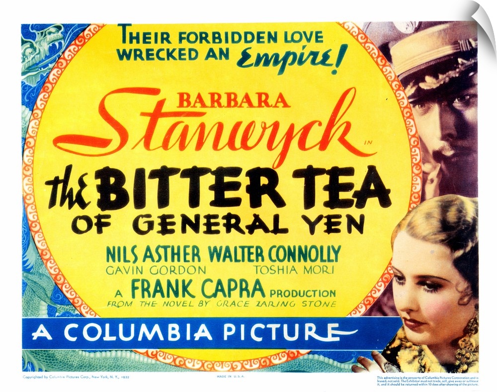 The Bitter Tea Of General Yen, Title Card, Nils Asther, Barbara Stanwyck, 1933.