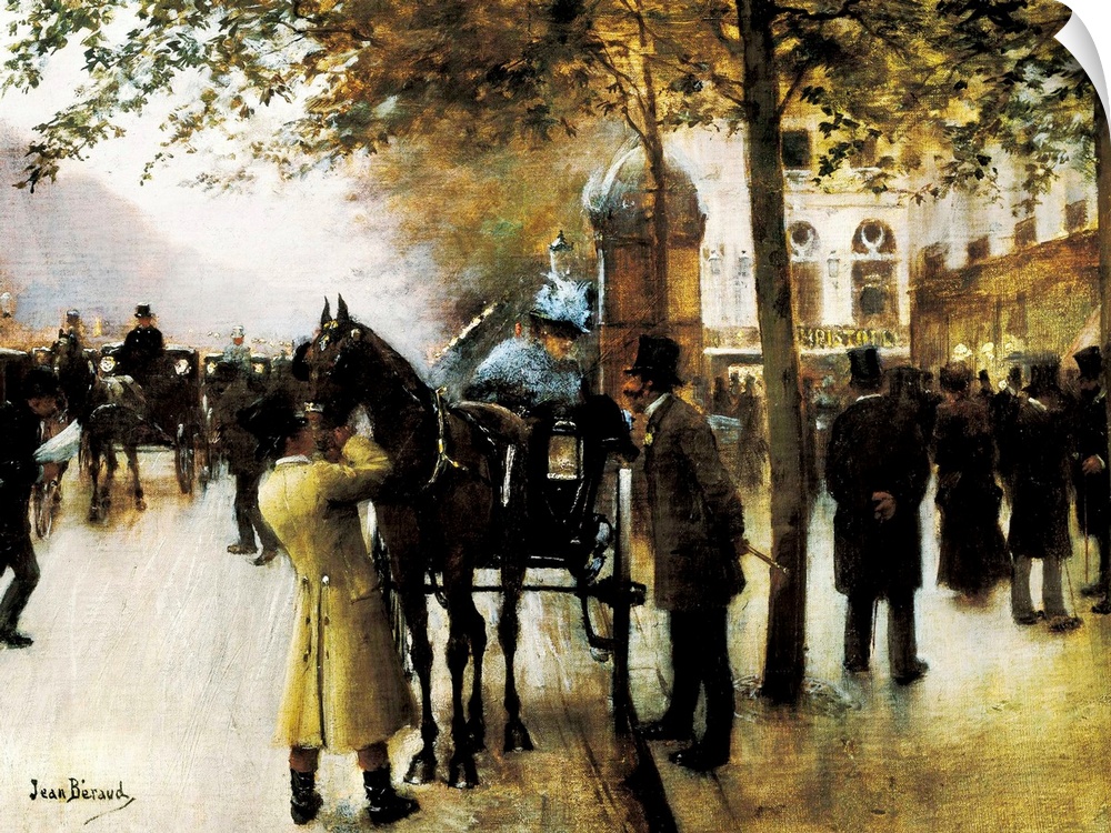 The Boulevards, Evening in Front of the Cafe Napolitain