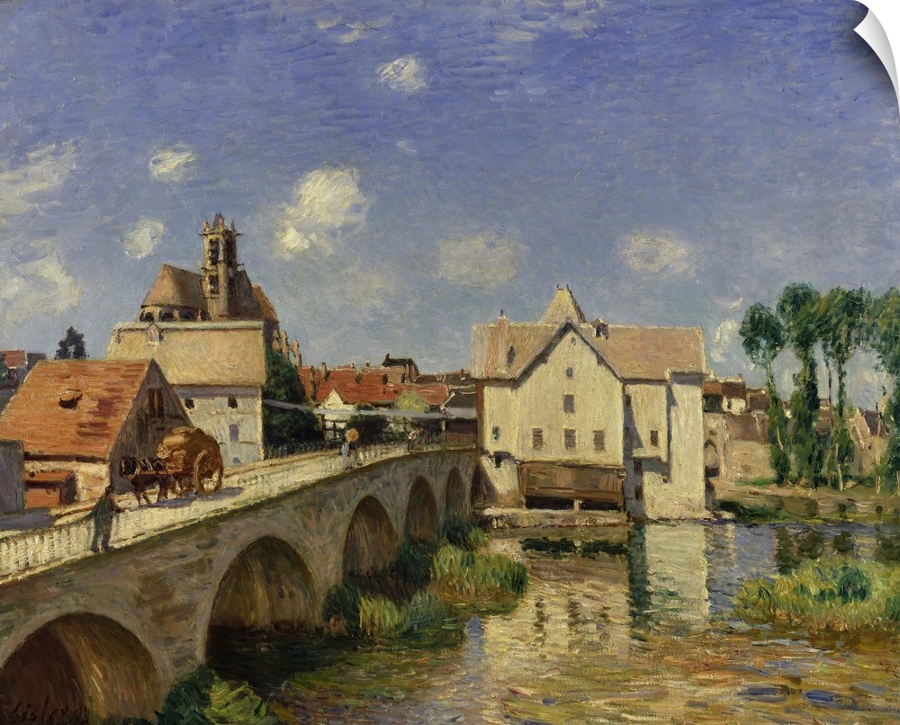 Alfred Sisley, French School. The Bridge at Moret, 1893. Oil on canvas, 0.73 x 0.92 m. Paris, musee d'Orsay. c646, Sisley ...