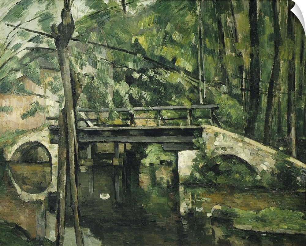 2464 , Paul Cezanne (1839-1906), French School. The Bridge of Maincy. 1879. Oil on canvas
