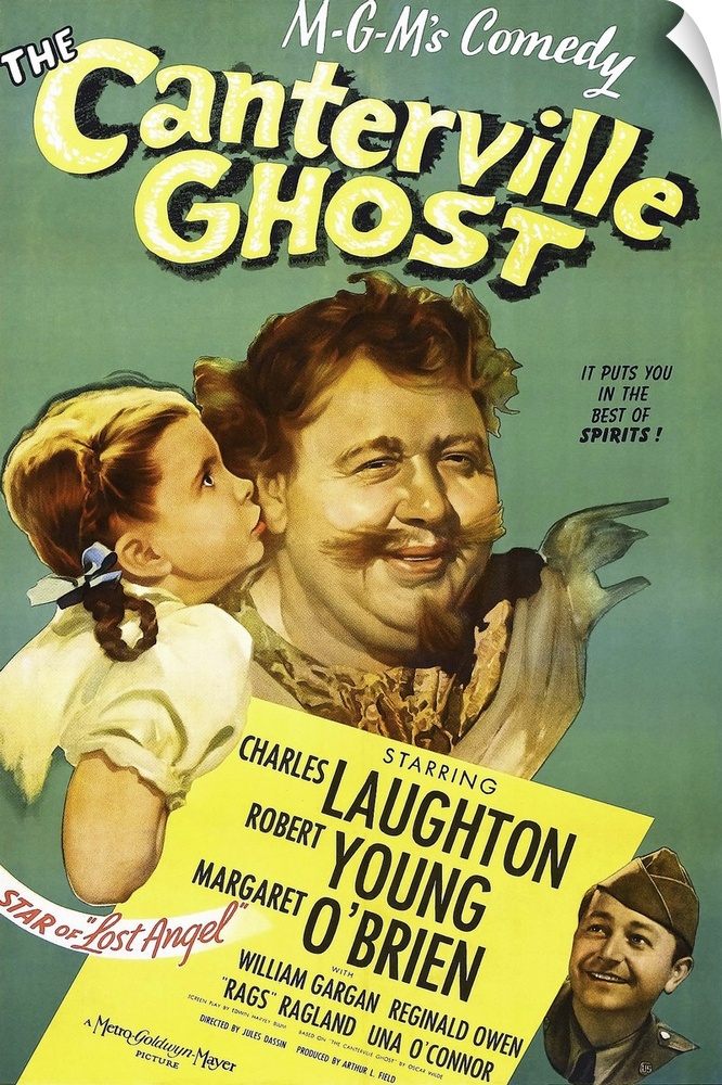THE CANTERVILLE GHOST, US poster, Margaret O'Brien, Charles Laughton, Robert Young, 1944