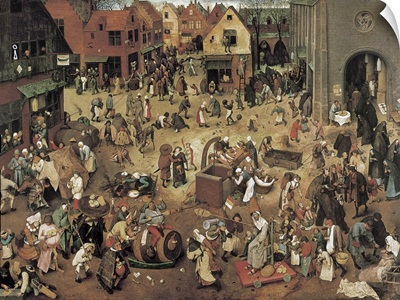 The Fight between Carnival and Lent. Pieter Breugel