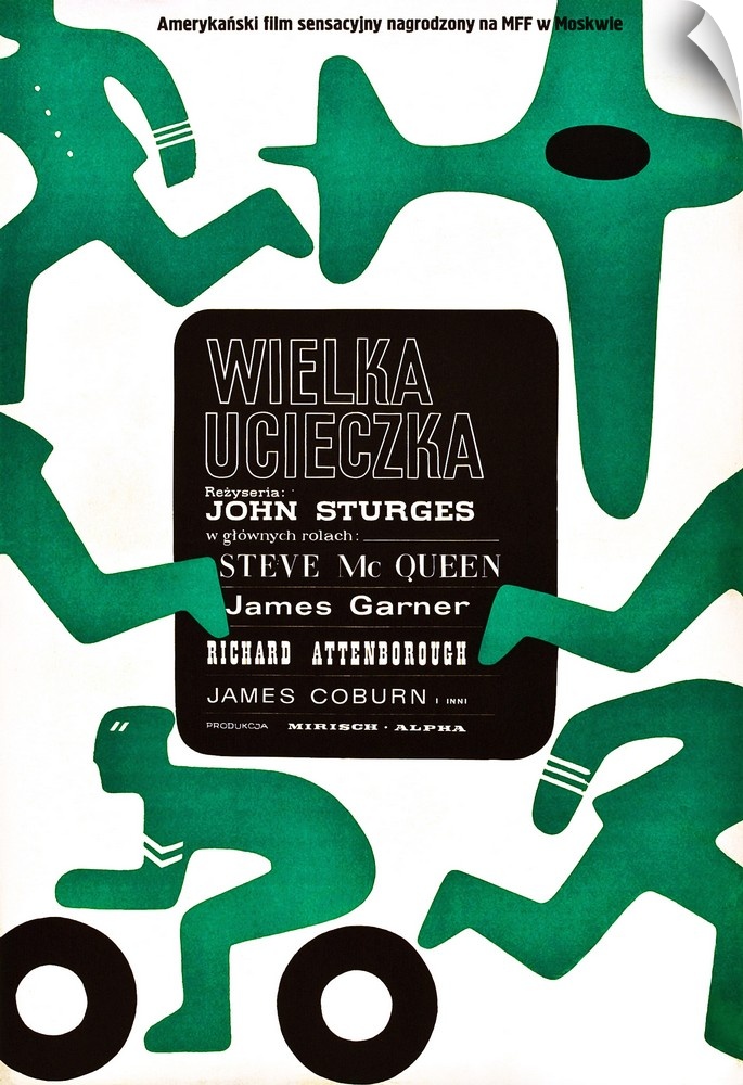 The Great Escape, (aka Wielka Ucieczka), Polish Poster, 1963.