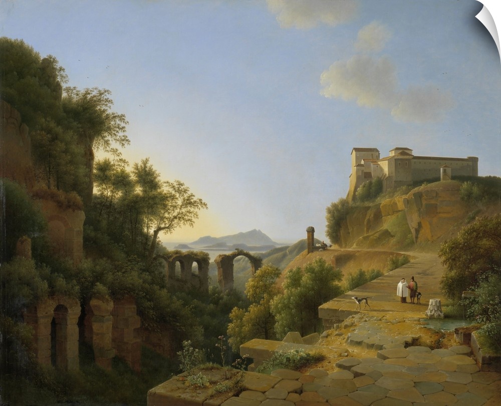 The Gulf of Naples with the Island of Ischia in the Distance, by Josephus Augustus Knip, 1818, Dutch painting, oil on canv...