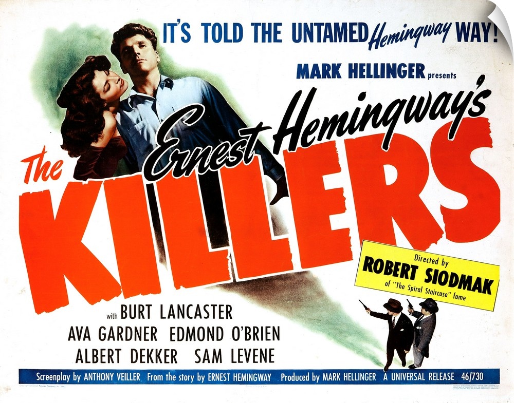 The Killers, From Left, Ava Gardner, Burt Lancaster, 1946.