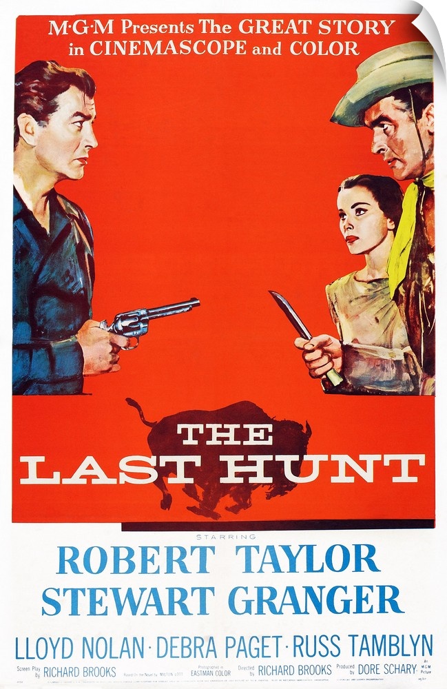 Retro poster artwork for the film The Last Hunt.
