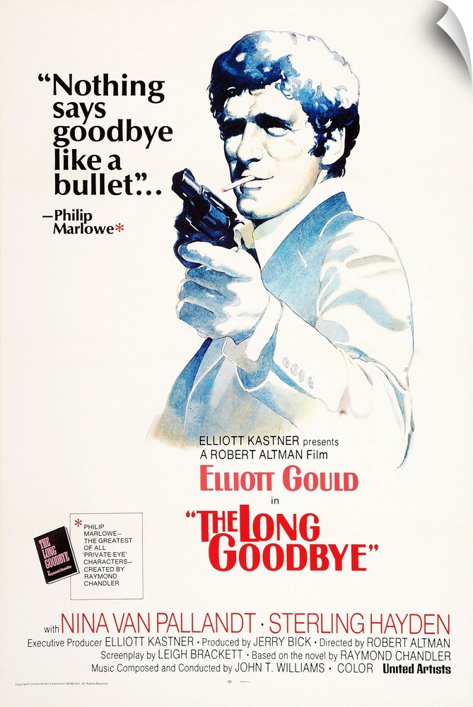Retro poster artwork for the film The Long Goodbye.