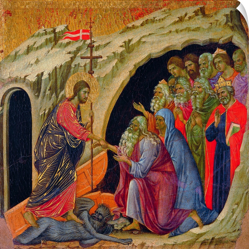 The Maest, front, by Duccio di Buoninsegna, 1308, 1311, 14th Century, tempera on panel, Italy, Tuscany, Siena, Cathedral. ...