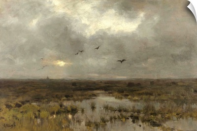 The Marsh, by Anton Mauve, c. 1885-88, Dutch painting, oil on canvas