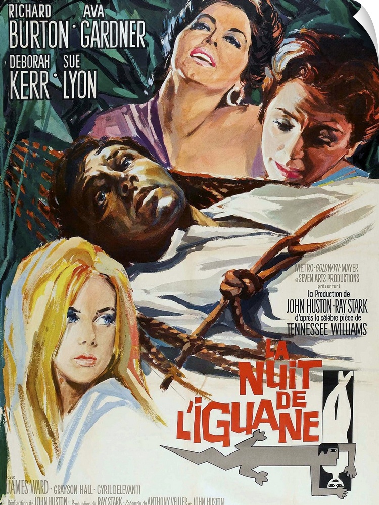 The Night Of The Iguana, (aka La Nuit De L'Iguane), Top L-R: Ava Gardner, Deborah Kerr, Center: Richard Burton, Bottom Lef...