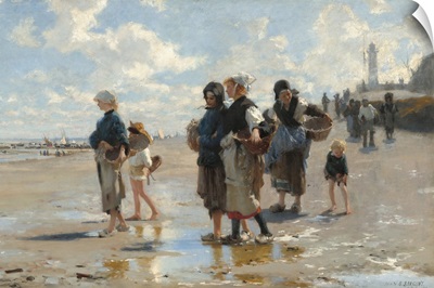 The Oyster Gatherers of Cancale, by John Singer Sargent, 1878, American painting