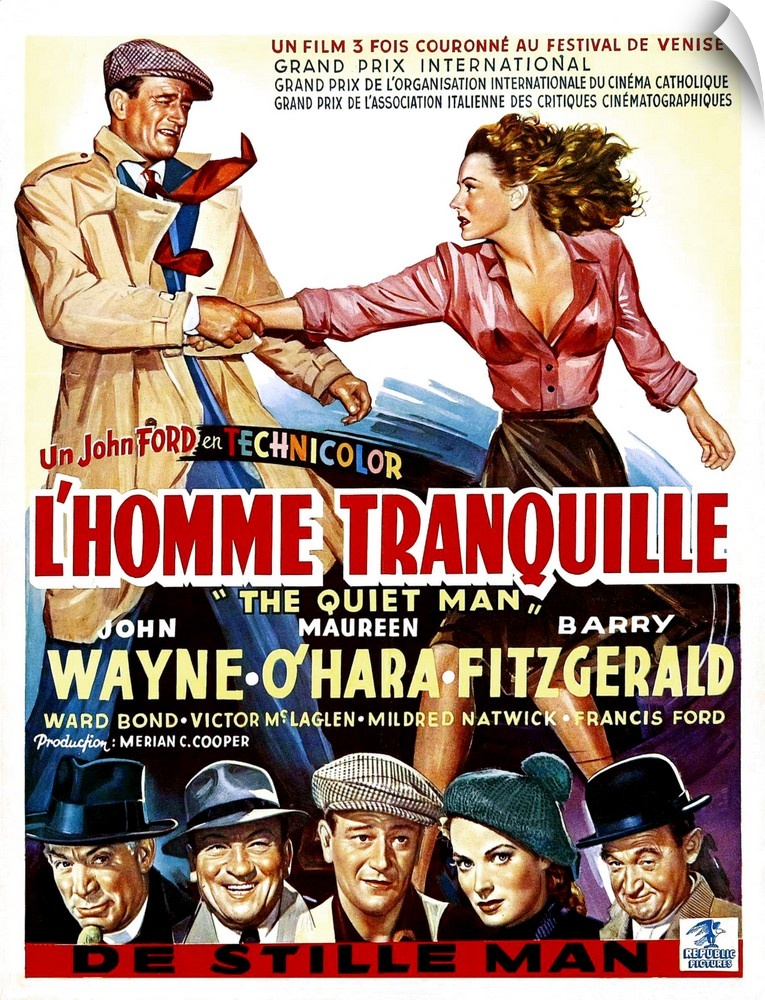 The Quiet Man (aka L'Homme Tranquille), (Top, From Left): John Wayne, Maureen O'Hara, (Bottom, From Left): Ward Bond, Vict...