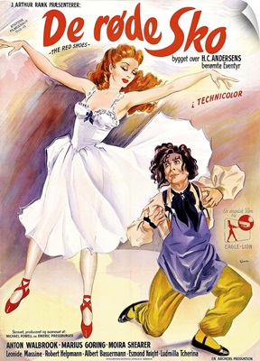 The Red Shoes, Danish Poster Art, 1948