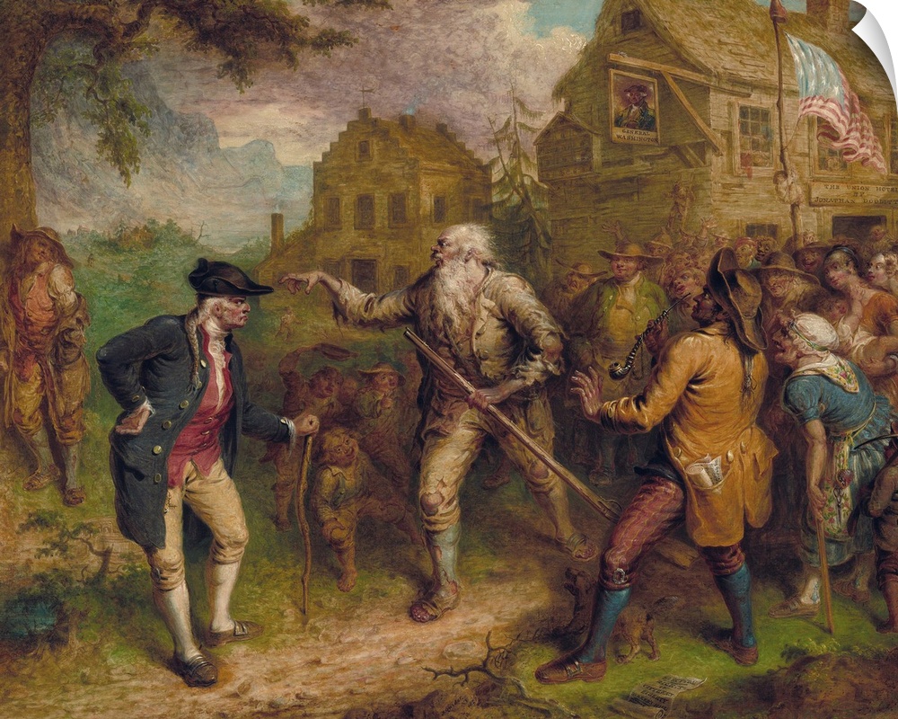 The Return of Rip Van Winkle, by John Quidor, 1849, American painting, oil on canvas. After sleeping through the Revolutio...