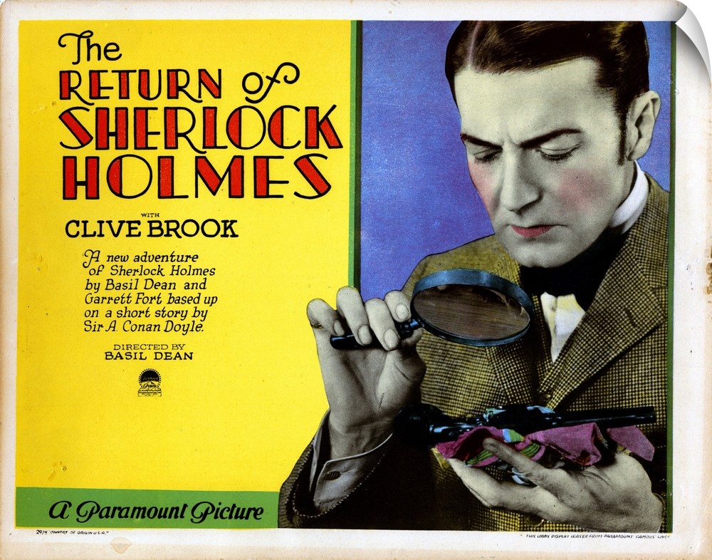 The Return Of Sherlock Holmes, Clive Brook, 1929.