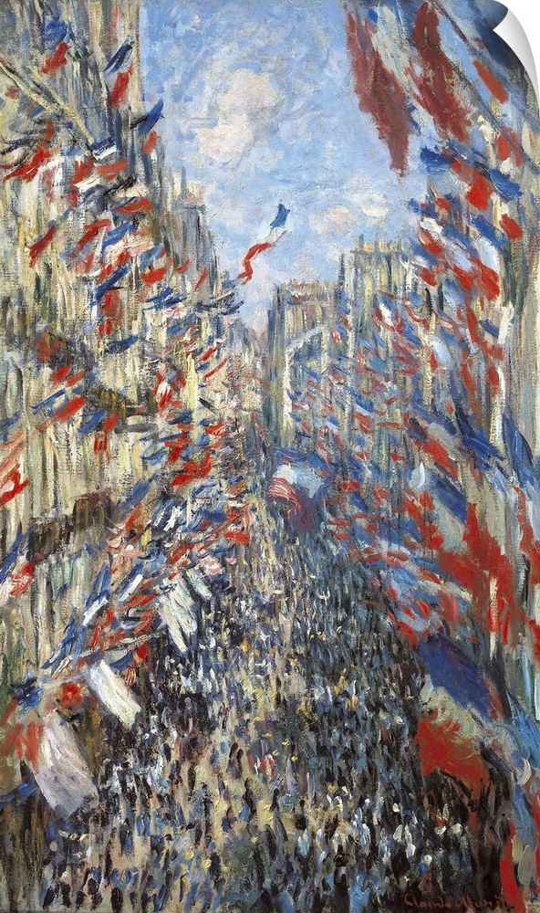MONET, Claude (1840-1926). The Rue Montorgueil, Paris, Celebration of June 30. 1878. Impressionism. Oil on canvas. FRANCE....