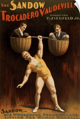 The Sandow Trocadero Vaudevilles - Vintage Theatre Poster