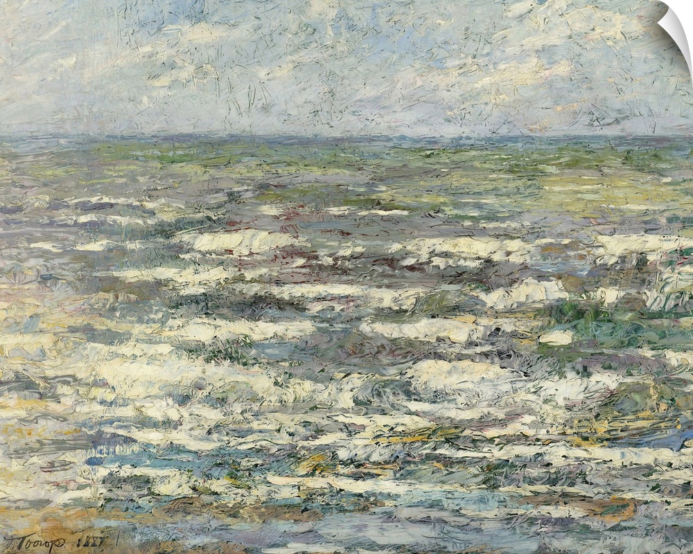 The Sea near Katwijk, by Jan Toorop, 1887, Dutch painting, oil on canvas.