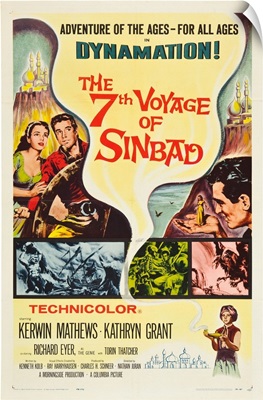The Seventh Voyage Of Sinbad - Vintage Movie Poster