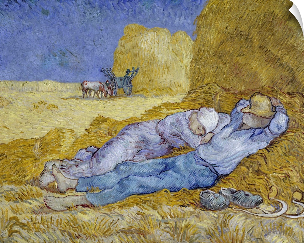 3709, Vincent Van Gogh, Dutch School. The Siesta. December 1889  January 1890. Oil on canvas, 0.73 x 0.91 m. Paris, musee ...