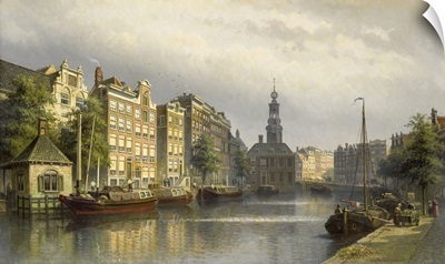 The Singel, Amsterdam, View Toward the Mint, 1884-86, Dutch painting
