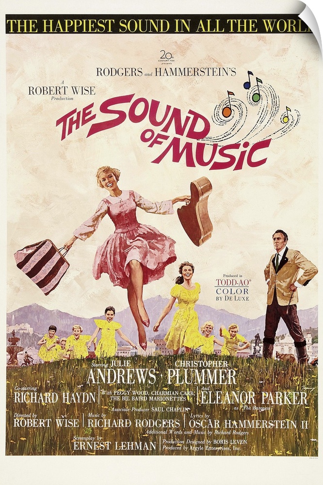 THE SOUND OF MUSIC, US poster, Julie Andrews, Christopher Plummer (far right), 1965. TM and Copyright .. 20th Century-Fox ...