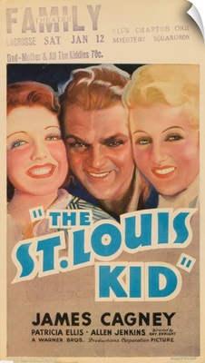 The St. Louis Kid, Window Card, Dorothy Dare, James Cagney, Patricia Ellis, 1934