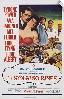 The Sun Also Rises, Tyrone Power, Ava Gardner, Mel Ferrer, Errol Flynn, 1957