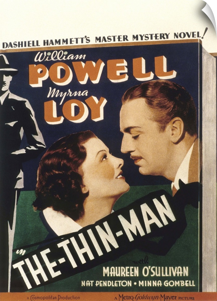 THE THIN MAN, Myrna Loy, William Powell, 1934.