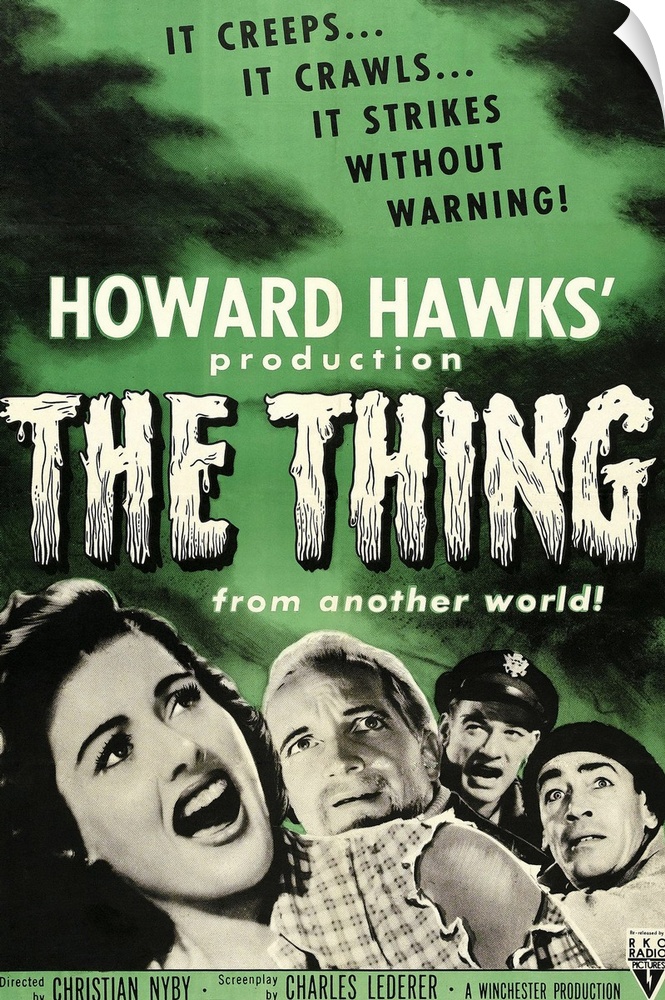 THE THING FROM ANOTHER WORLD, from left: Margaret Sheridan, Kenneth Tobey, 1951