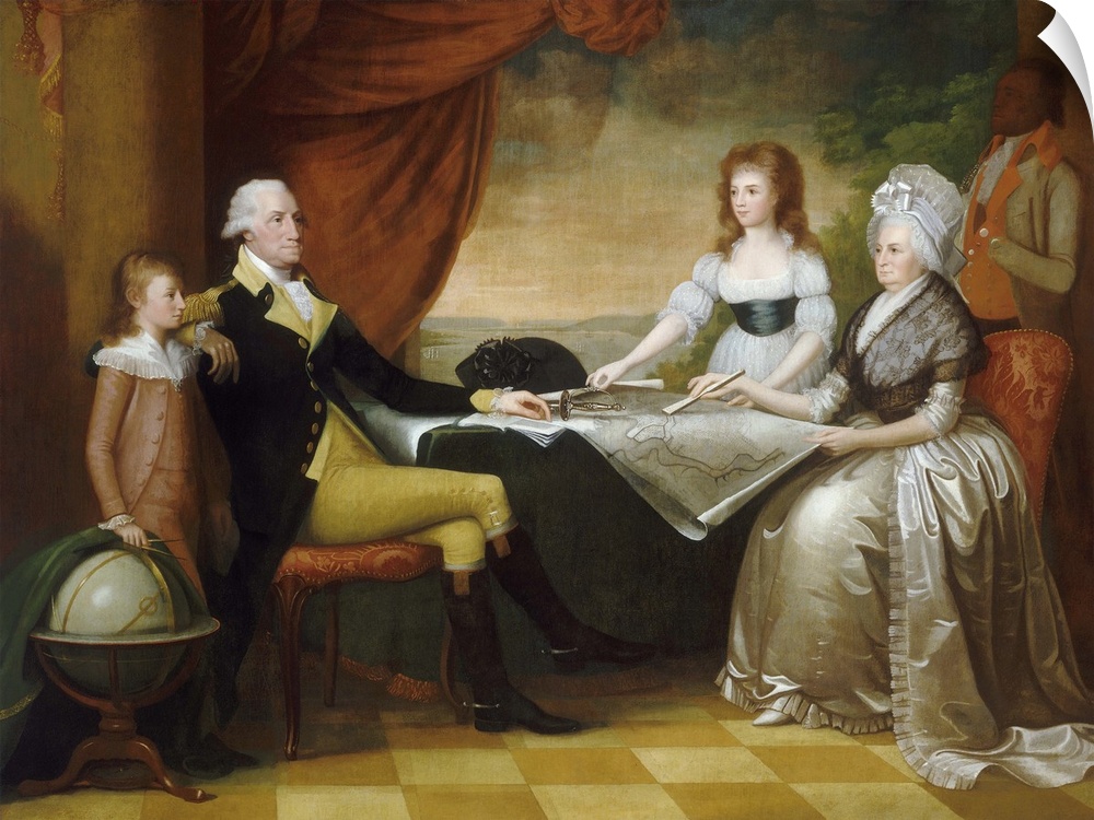 The Washington Family, by Edward Savage, c.1789-96, American painting, oil on canvas. Savage's created this monumental fam...