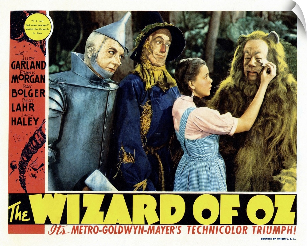 The Wizard Of Oz, From Left: Jack Haley, Ray Bolger, Judy Garland, Bert Lahr, 1939.