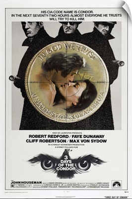 Three Days Of The Condor - Vintage Movie Poster