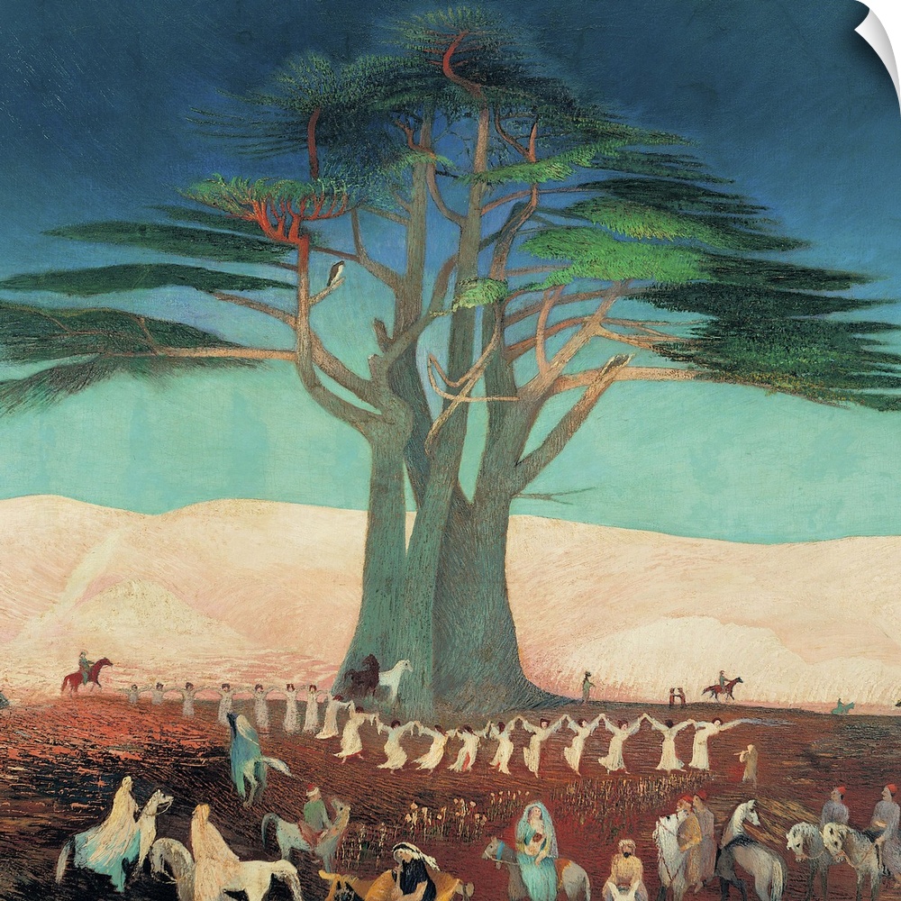 Kosztka Tivadar Csontv ry, Pilgrimage to the Cedars of Lebanon, 1907, 20th Century, oil on canvas, Ungheria Budapest, Magy...