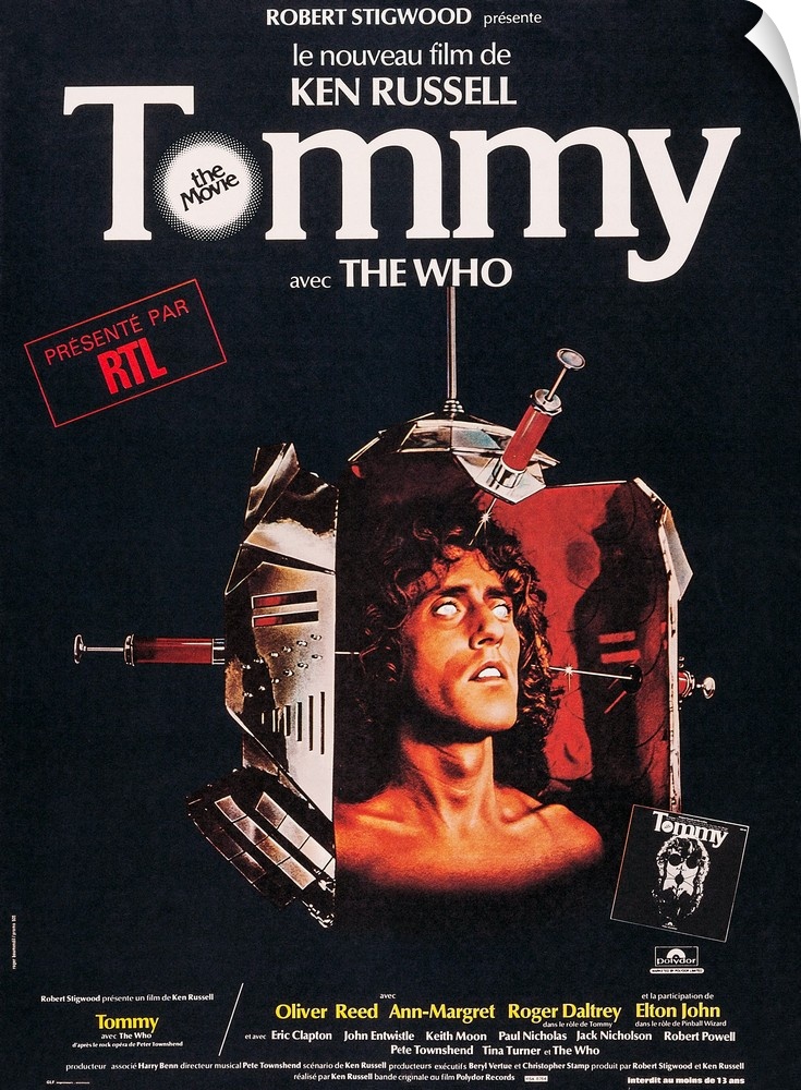 Tommy, Roger Daltrey On French Poster Art, 1975.
